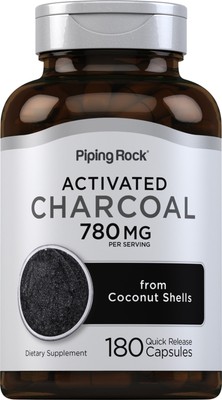  Activated Charcoal Pills | 780 mg | 180 Capsules | by Piping Rock