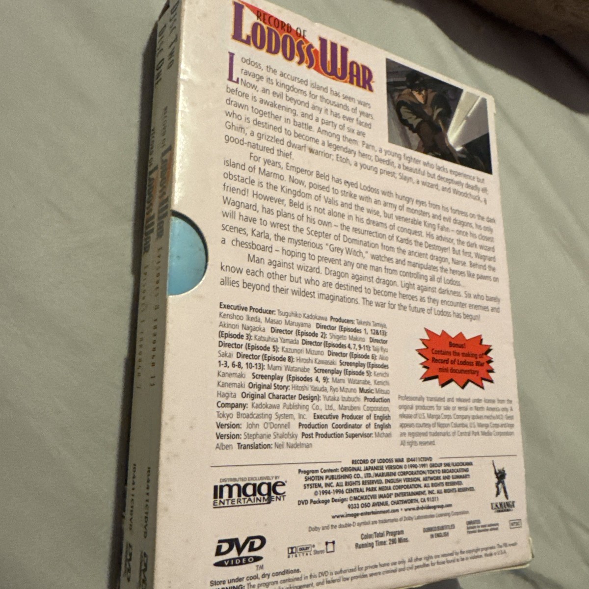 Record of Lodoss War - Collector's Set (DVD, 1998, 2-Disc Set) for