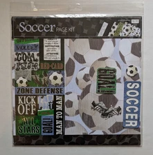 The Paper Studio Soccer 12x12 Scrapbooking Page Kit Paper & Stickers
