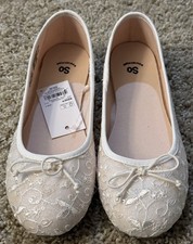 SO Sonoma Big Kid Girls White Lace Dress Flats NWT New Size 4