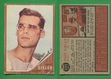1962 Topps Baseball ~~~ DAVE SISLER ~~~ No. 171 ~~~ FREE S/H