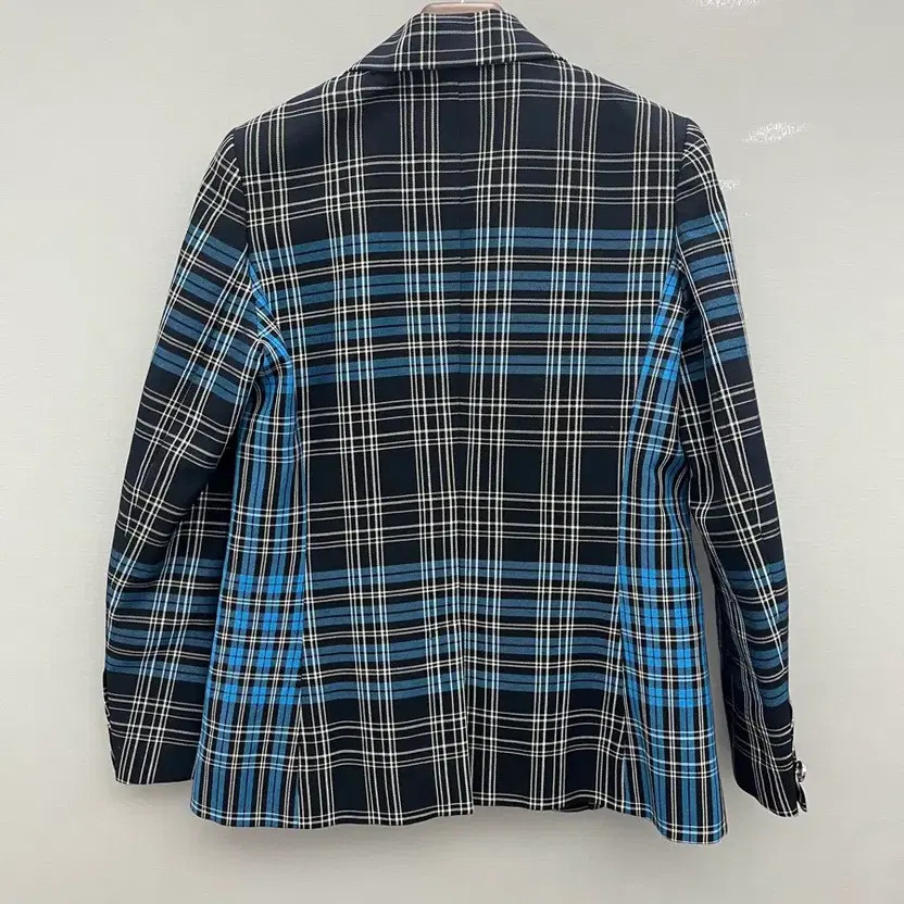Clodipiero Checked Pattern Jacket - Navy & White - image 2