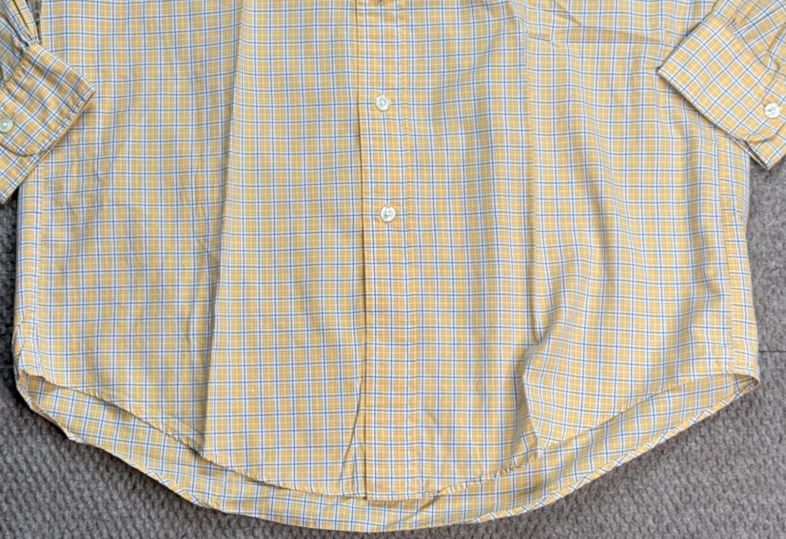 Brooks Brothers 346 Men's Logo Front Button Down Long Sleeve Check Shirt Size M thumbnail 3