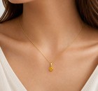 LAB CREATED 1.03 Cts YELLOW TOPAZ PENDANT NECKLACE 14K YELLOW GOLD PLATED (.925) — photo 5