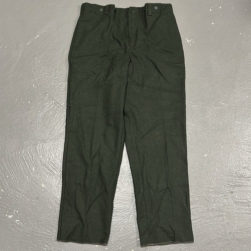 Woolrich, VINTAGE Woolrich 90s Wool Trouser Pants Dark Moss Green Size 42 (40 x 32)