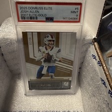 2025 Donruss Elite Football - Josh Allen - Buffalo Bills - Rare - /10  #5 PSA 9