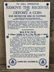 Rare Vintage Illinois Bell Telephone Deposit A Coin Porcelain Enamel Sign