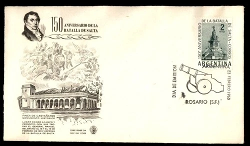 Mayfairstamps Argentina FDC 1963 Battle of Salta Monument First Day Cover aaw_43