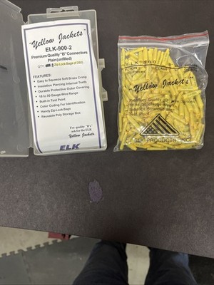 Elk-900 One New Bag Of 250 Yellow  B Connectors For Low Voltage Security Sys