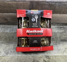 Kwikset Entry Door Knob  Single Cyl Deadbolt Combo Pack W/SmartKey Read