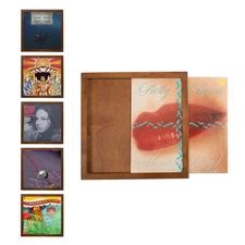 Removable Vinyl Record Display Frame - 6 Pack Wood Record Album Frame for Wal...