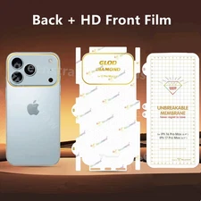 Soft Screen Protector For iPhone 17 Pro Max Air Anti-Shatter Back Hydrogel Film