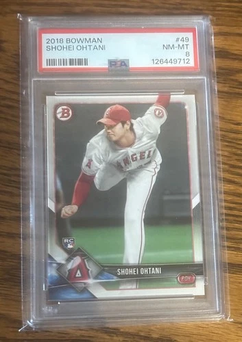 2018 Bowman Shohei Ohtani Rookie RC #49 PSA 8 NM-MT