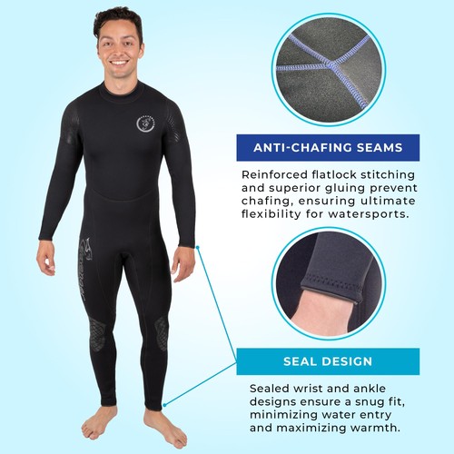 Seavenger Alpha 3Mm Neoprene Fullsuit Wetsuit - Picture 3 of 7