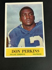 1964 Philadelphia Football #53 Don Perkins EX- Wrinkle Dallas Cowboys New Mexico