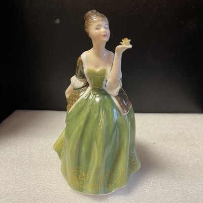 Royal Doulton Fleur HN2368 Lady Green Dress Porcelain Figurine England Flower