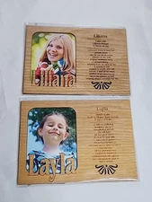 Wood picture frame personalized name Layla to Zoe u pick one photo gift
