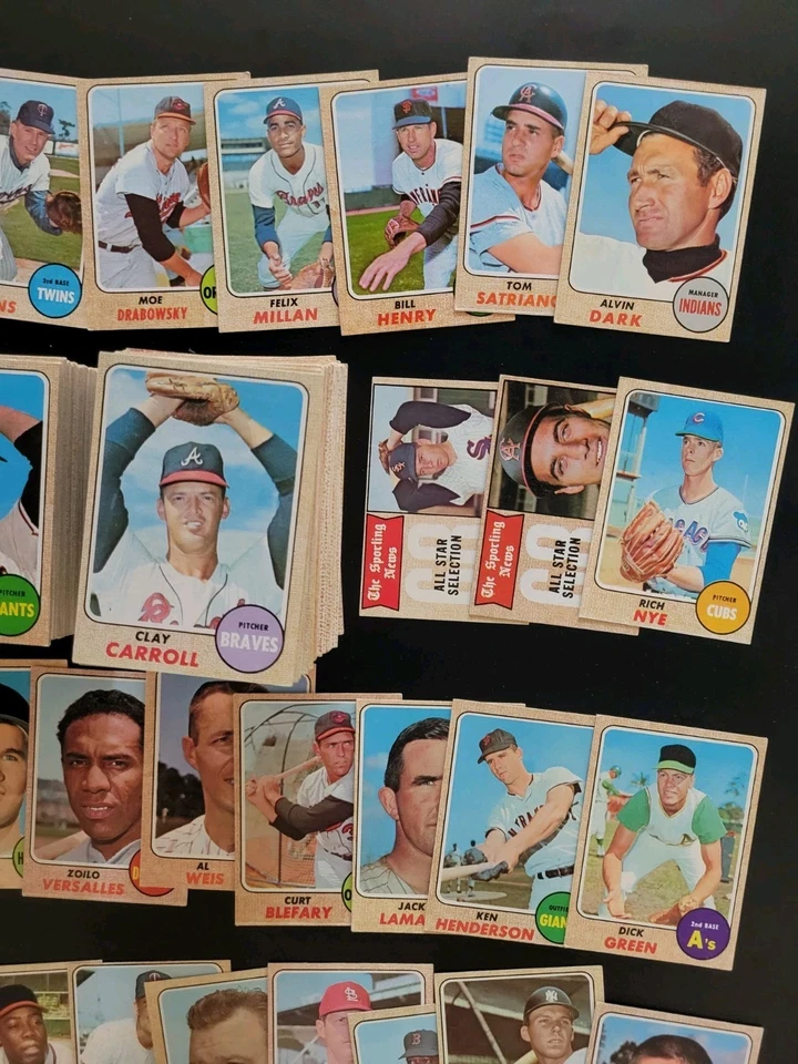 Tarjetas de béisbol 1968 Topps - Lote de 164 tarjetas - con Bob Walker y Chico Ruiz Foto 4 de 4