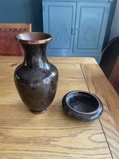 Antique Cloisonn&eacute; Vase And Bowl