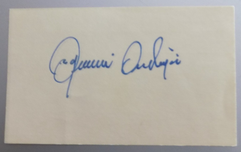 Joaquin Andujar Hand-Signed Index Card