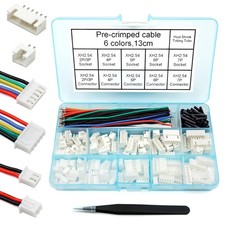 2.54mm XH JST Connector Kit 22AWG Pre-Crimped Wire Cable Housing Set