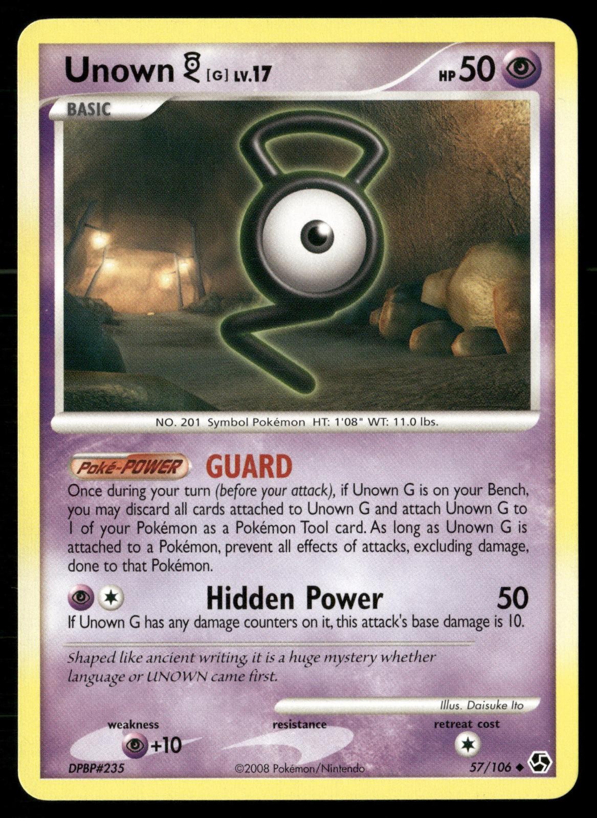 Unown [G] 57/106 Uncommon Great Encounters Pokemon LP