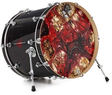 Vinyl Decal Skin for 20" Bass Kick Drum Head Reaction