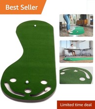 High-Quality 9' x 3' Golf Putting Mat with Sand Traps - Ideal for Home Practice