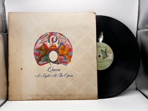 QUEEN ~ A NIGHT AT THE OPERA  1st Press 1975 Embossed Butterfly Labels Vinyl VG+