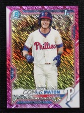 2021 Bowman Chrome Prospects Fuchsia Shimmer Refractor 51/199 Nick Maton 00jz