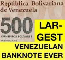GCR QFS 4B RV =500 Million Soberanos Venezuela 500 Bolivares Digitales 2023 UNC