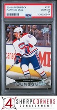 2011 UPPER DECK #221 RAPHAEL DIAZ RC YOUNG GUNS PSA 10