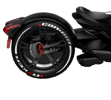 RYKER Can-Am Tire Lettering PERMANENT Decal SET 1.00" Sticker MOTORCYCLE 15"-17"