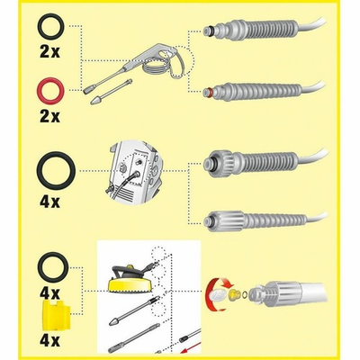 #ad O ring Set For Karcher Consistent Water Pressure Seal Replacement Parts $20.21