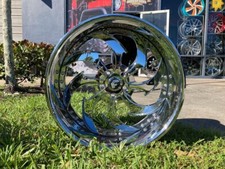 22 Forgiato Avviato Chrome Low Offset 5x120.7 Wheels G Body Asanti Dub