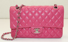 Chanel Classic Double Flap Bag Pink Quilted Lambskin 19480807