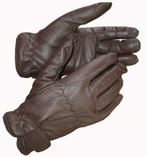 Ladies Black or Brown Tan Leather Gloves Horse Riding Small Medium Large XS