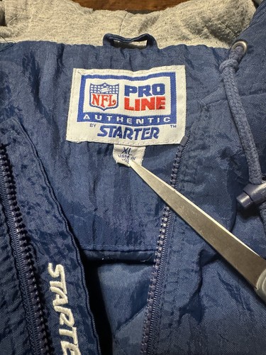 Vintage Chicago Bears Pro Line Starter Full Zip Jacket Hooded Men’s XLarge NFL - Picture 7 of 8