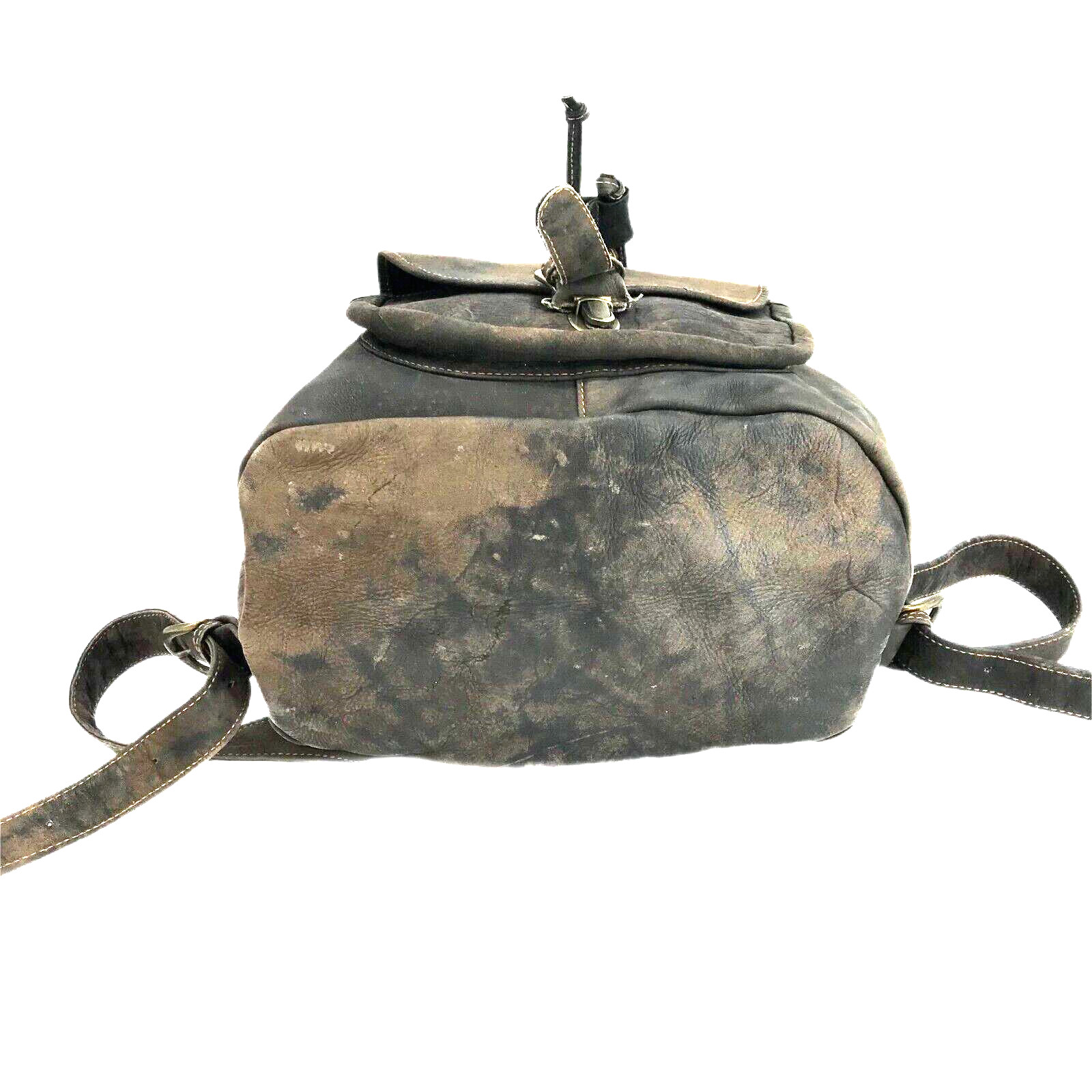 Backpack Handcrafted Large Rucksack Thick Brown W… - image 4