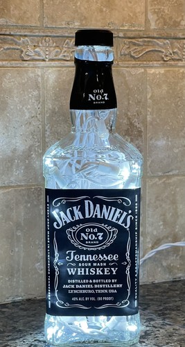 Jack Daniels Black Label Bottle Lamp Light Bright White Cool Touch LED 750ml