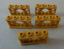 LEGO 19121 - 6097234 Iron Fence Bricks 1x4x2 Gold x5 **