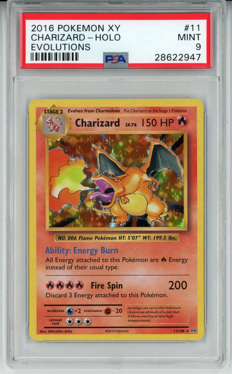 o*e様 PSA9 Charizard Holo Evolutions 11/1 2016 POKEMON EVOLUTIONS CHARIZARD #11 HOLO PSA 9 MINT #28622947 | eBay