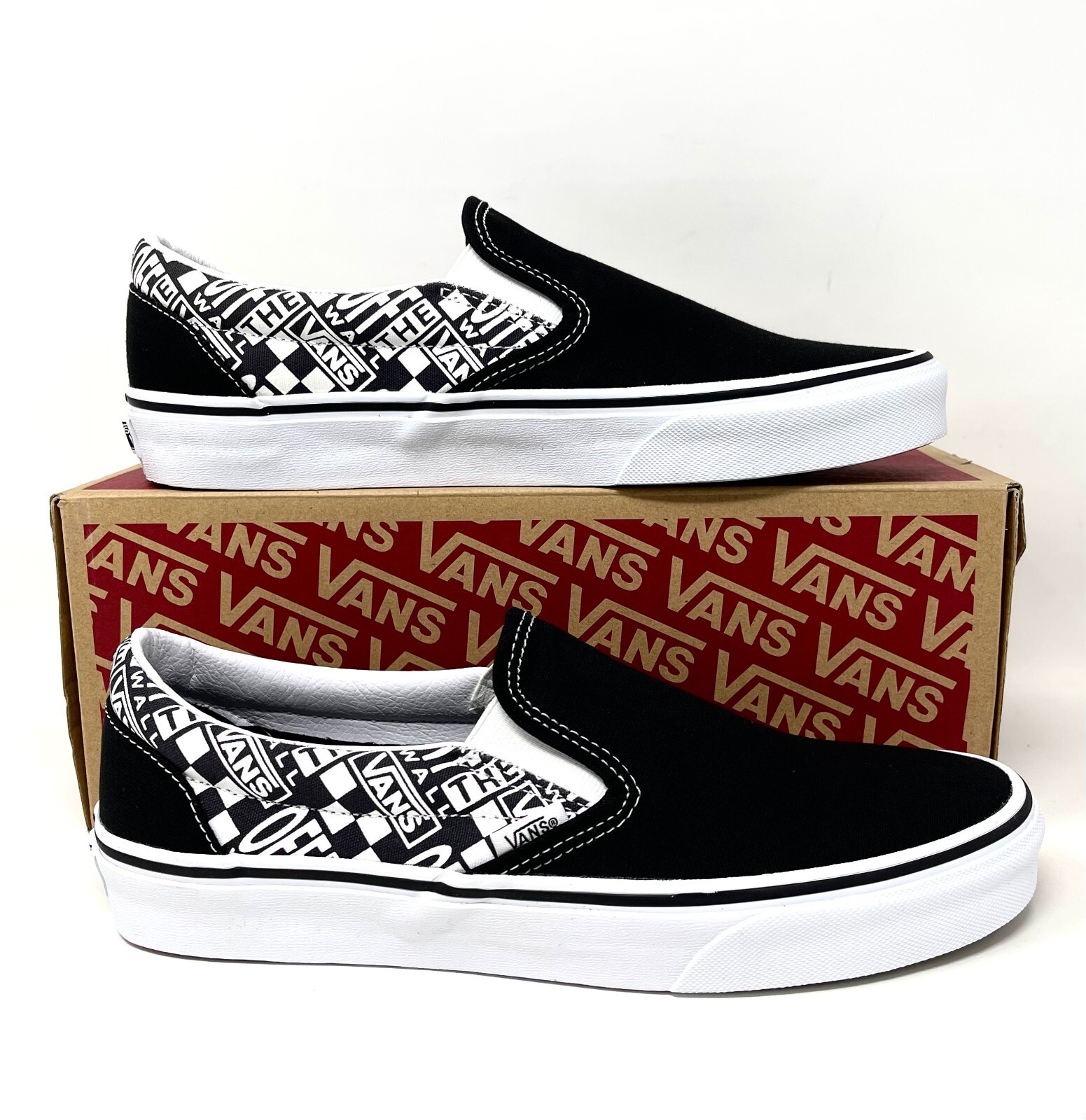 Vans Classic Slip On Black White Skate Low Top Shoes Women's Canvas  VN0A33TB3WI | eBay