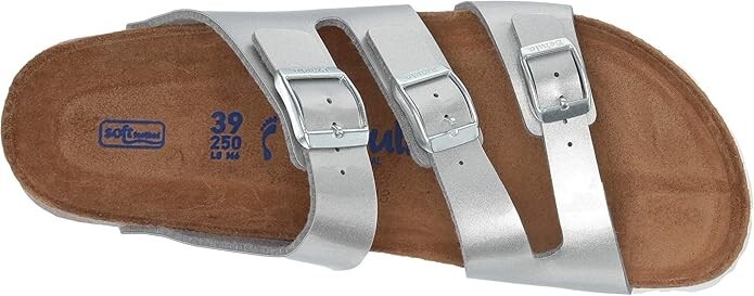 Betula by Birkenstock Z1619* Womens Silver Faux Leather Sandals