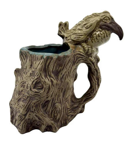 Vtg 1973 JIM RUMPH Splatter Bird CERAMIC Tankard MUG Pooping Raven TROLL Gremlin