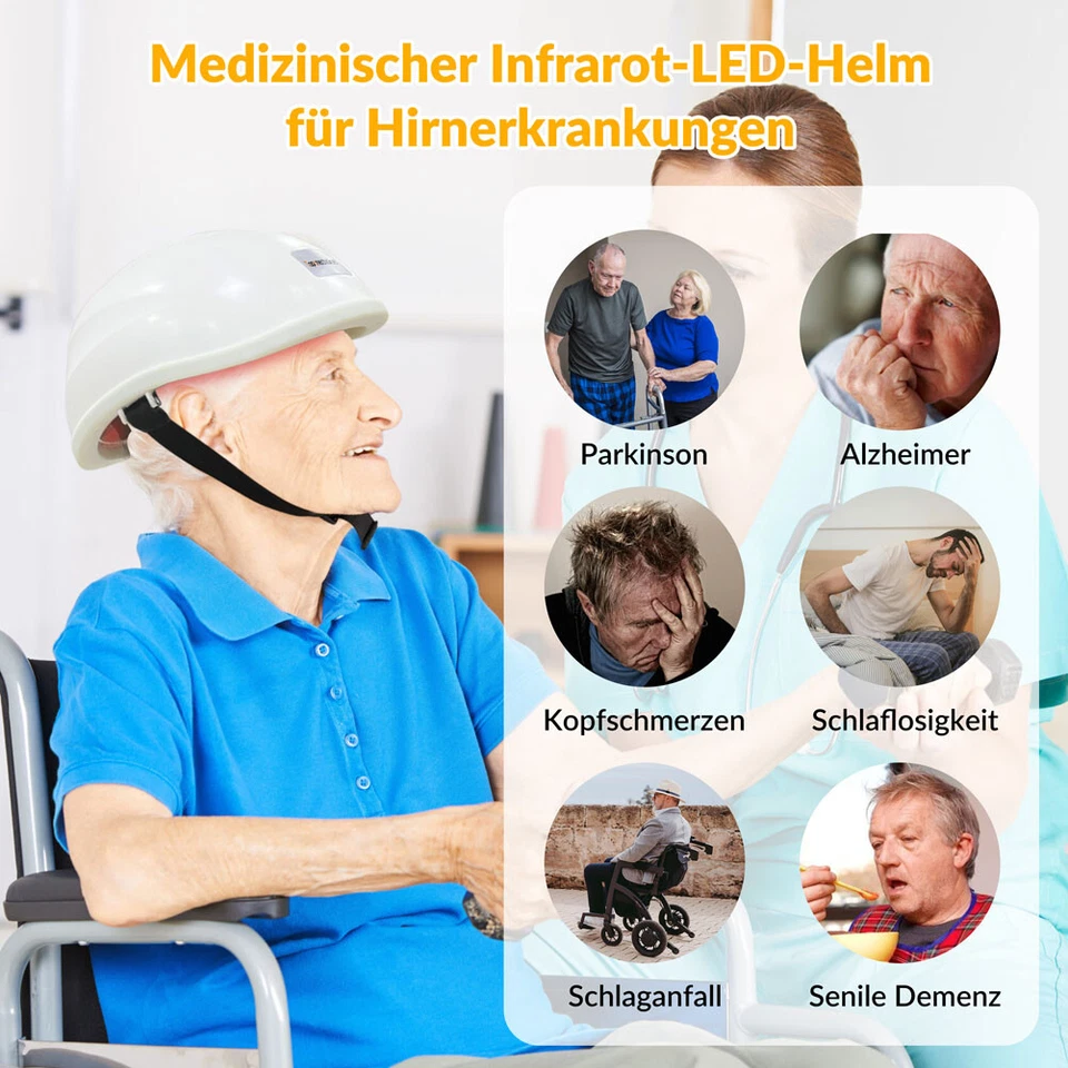 280*810nm Photobiomodulation Brain Helmet NIR Light Therapy Parkinson Alzheimer - Bild 4 von 4