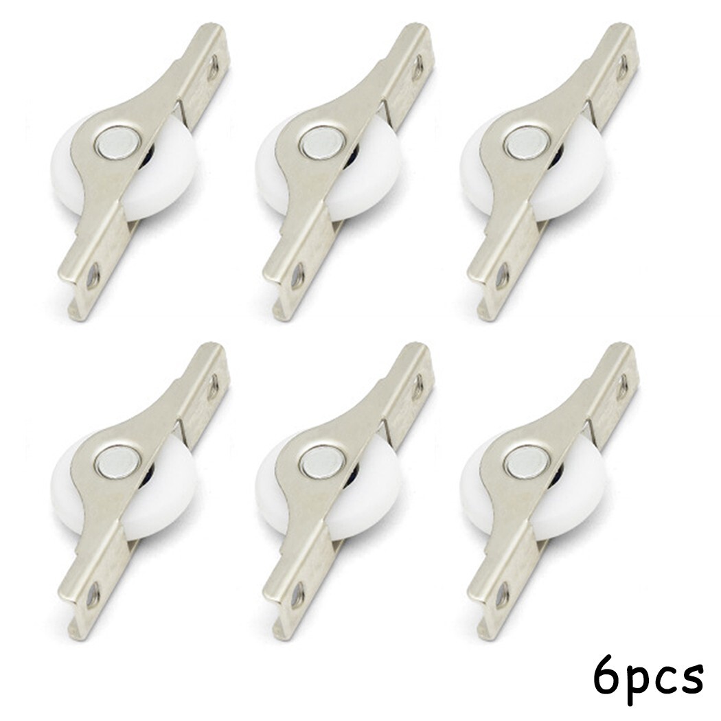 Kitchen Wardrobe Sliding Door Pulley 6pcs Set High Quality Nylon Wheel-image
