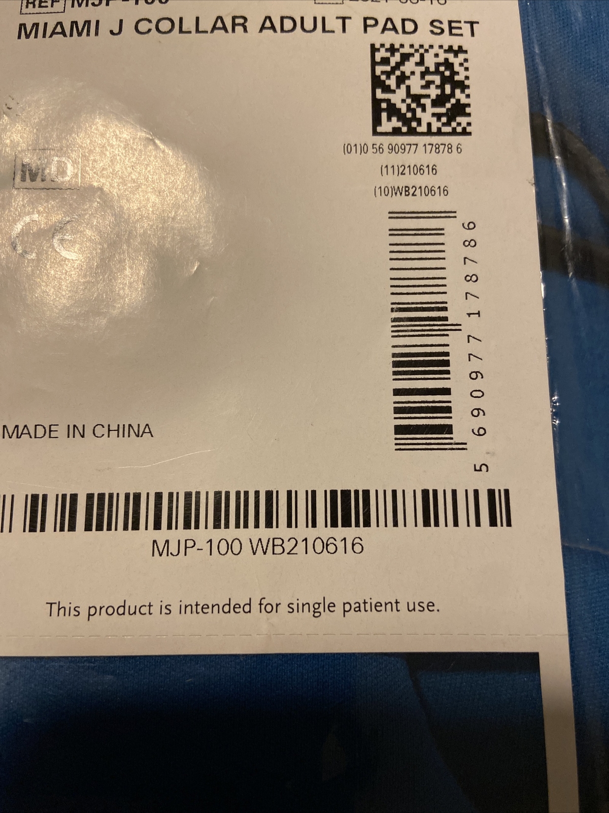 OSSUR MJP100 MIAMI J COLLAR ADULT REPLACEMENT PADS 300 SHORT 400 REG