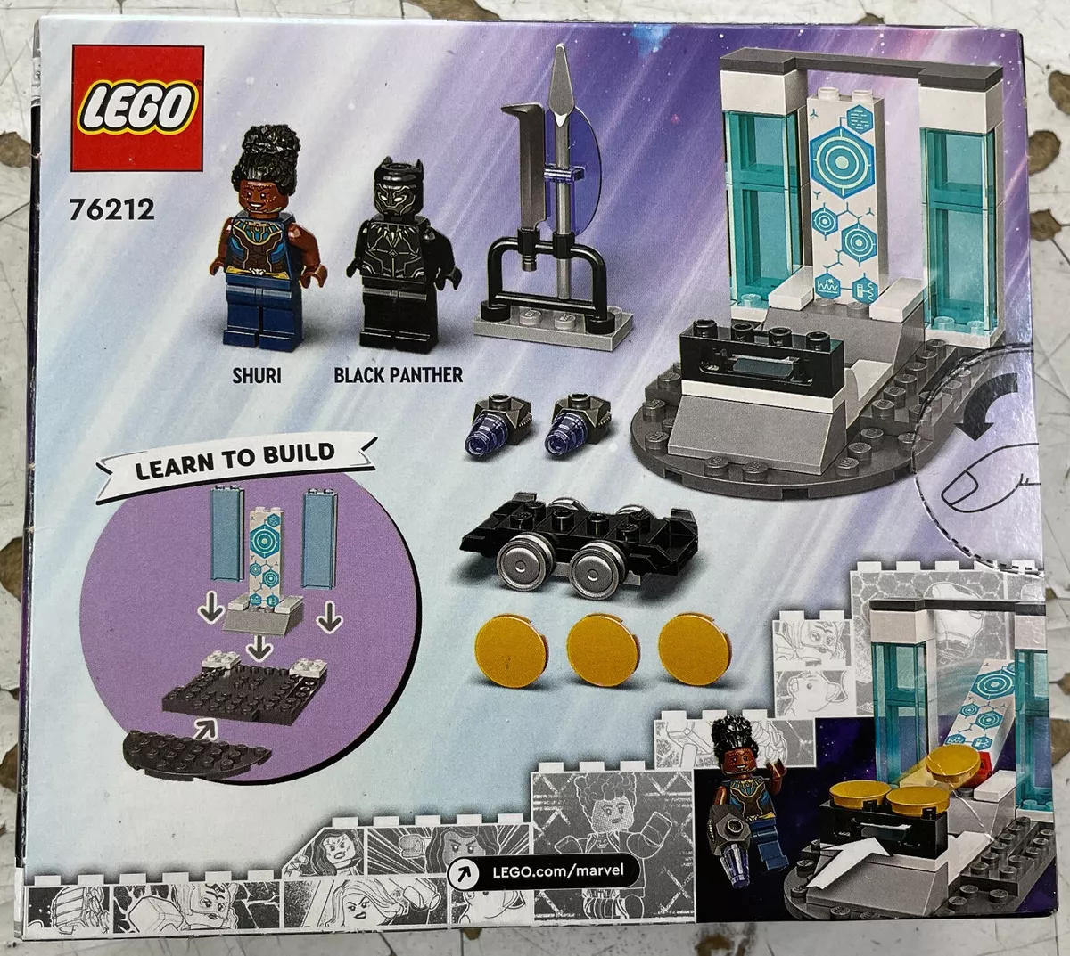  LEGO Marvel Shuri's Lab, 76212 Black Panther Construction  Learning Toy with Minifigures, Toys for Kids, Girls and Boys Age 4, Avengers  Super Heroes Gifts : Toys & Games