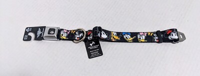BUCKLE DOWN Disney Dog Collar Medium 11-17'' Mickey, Minnie, Pluto Friends - NWT!